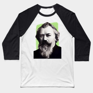 German Composer Johannes Brahms illustration Baseball T-Shirt